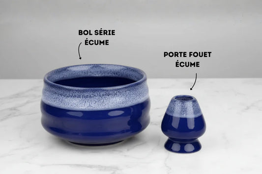 🍃✨ Bol à matcha chawan traditionnel en Porcelaine – Série “Écume” - Kumiko Matcha - Édition limitée