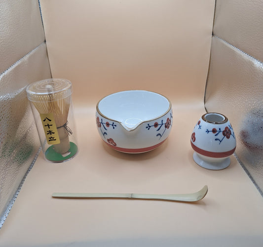 🌸🍃 “Ume no Hane” 梅の羽 – Plum Wings – Matcha Set