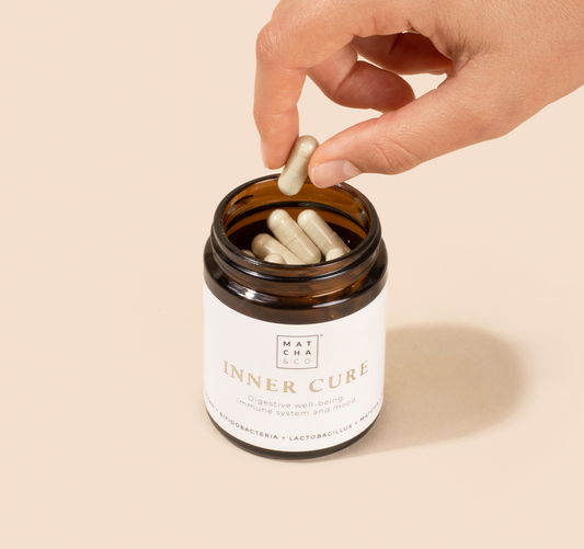 đ± Inner Cure â Bien-ĂȘtre Digestif & Humeur
Probiotiques ⹠Matcha Cérémonial ⹠L-Tryptophane ⹠Vitamine B6 - Matcha & Co