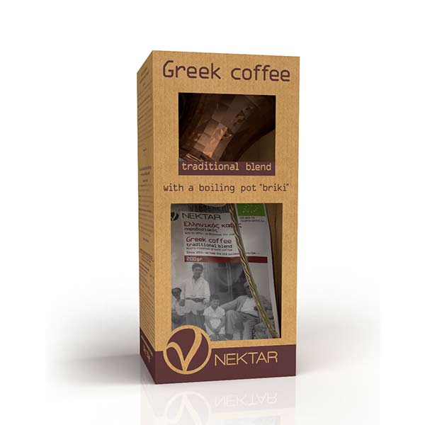 đ Coffret Gourmet â CafĂ© Traditionnel Grec & Briki en Laiton