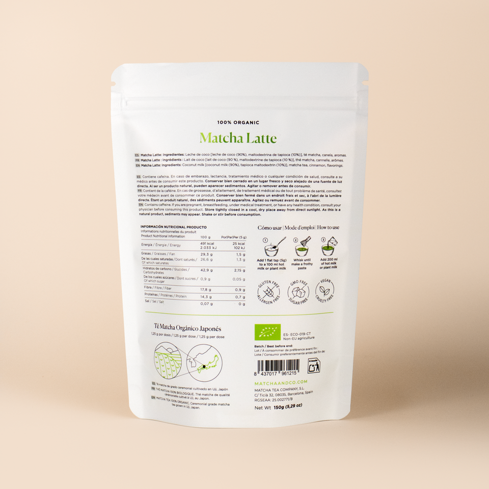 🟩 Matcha Latte cérémonial – Matcha & CO · 100% biologique