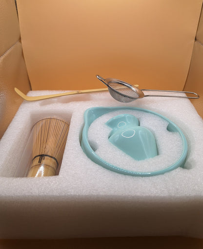 🌊💠 "Aokumo" 青雲 – L’écume céleste - Set de matcha 5 pièces