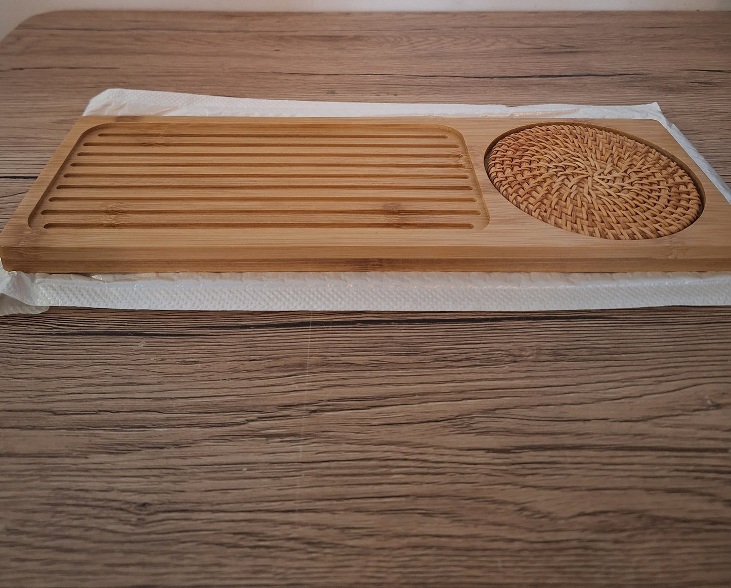 🌿 Plateau de Service de thé et Matcha en Bambou Naturel – Élégance & Sérénité sur votre Table 🍵