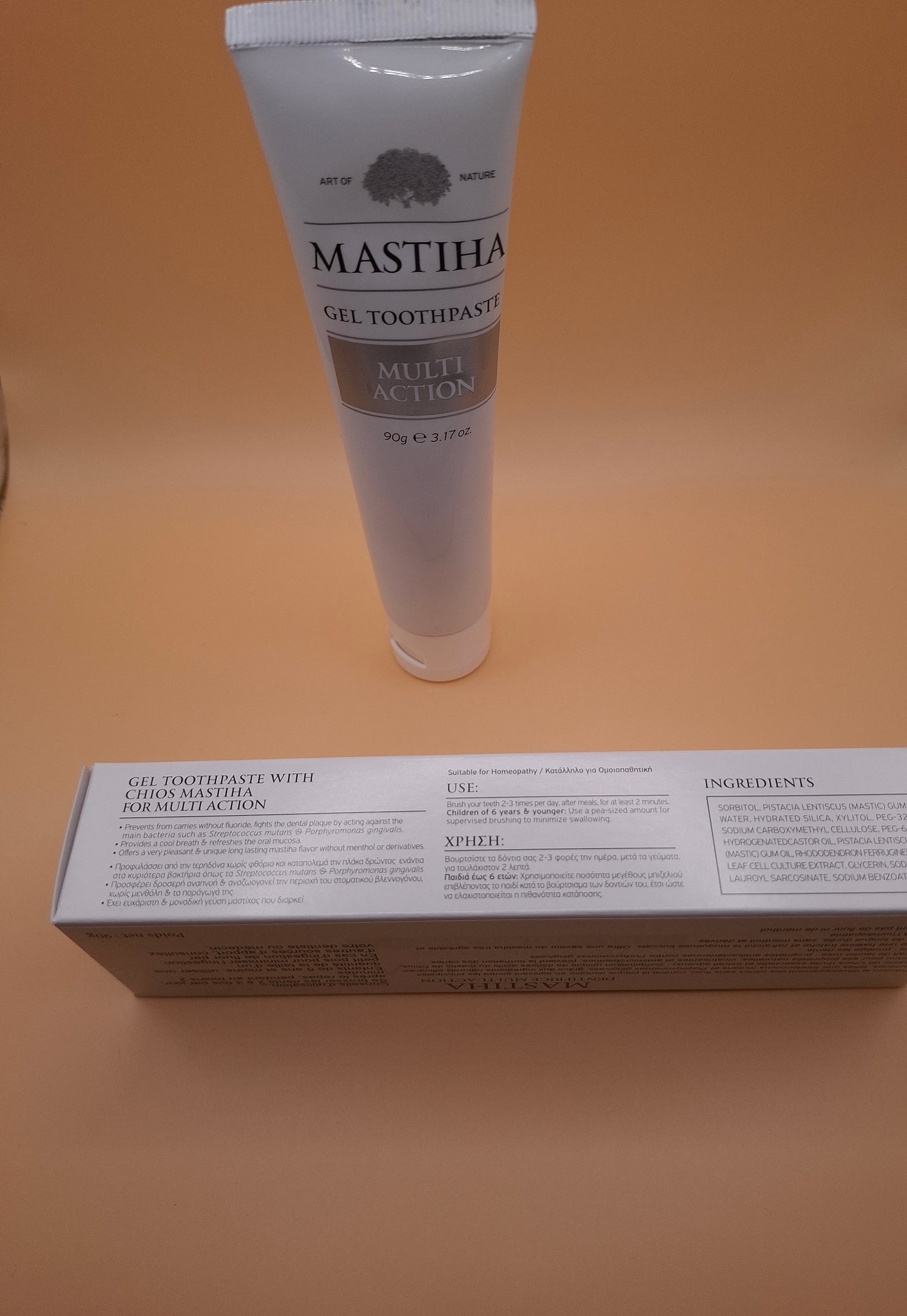 🦷✨ Dentifrice multi-action au Mastic de Chios – 90g
Sans fluor • Sans menthol • Goût naturel unique
