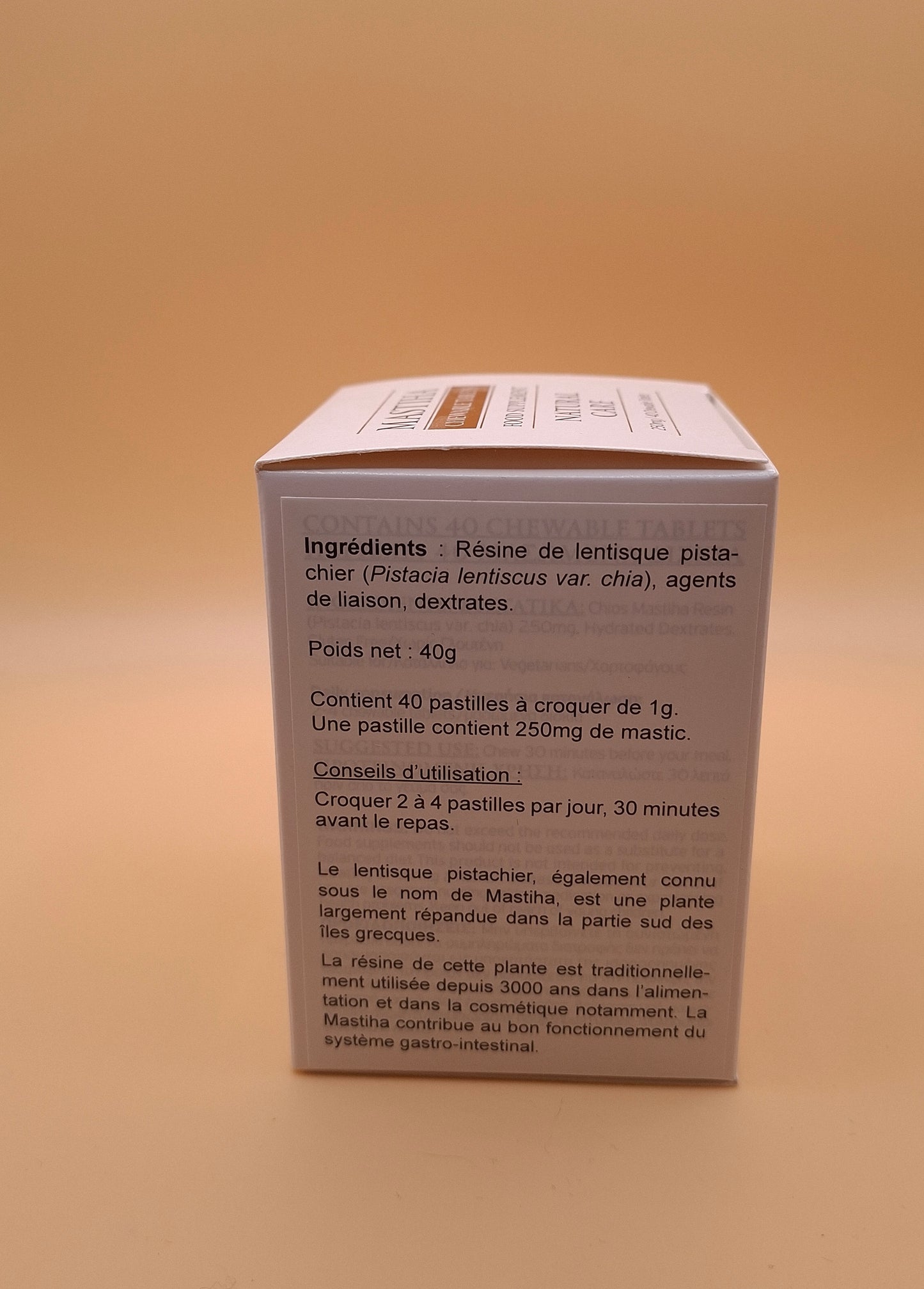 Pastilles à croquer au mastic de Chios — Confort digestif | Boîte de 40 🍃