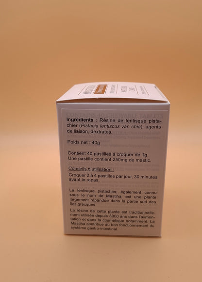 Pastilles à croquer au mastic de Chios — Confort digestif | Boîte de 40 🍃