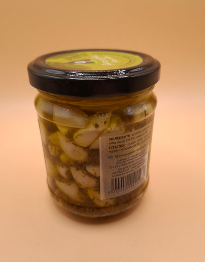 🧄 Ail grec Confit à l’Huile d’Olive & Origan – Arcadia (200g)