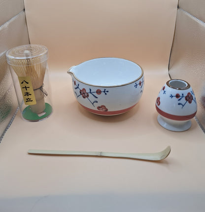 🌸🍃 “Ume no Hane” 梅の羽 – Plum Wings – Matcha Set
