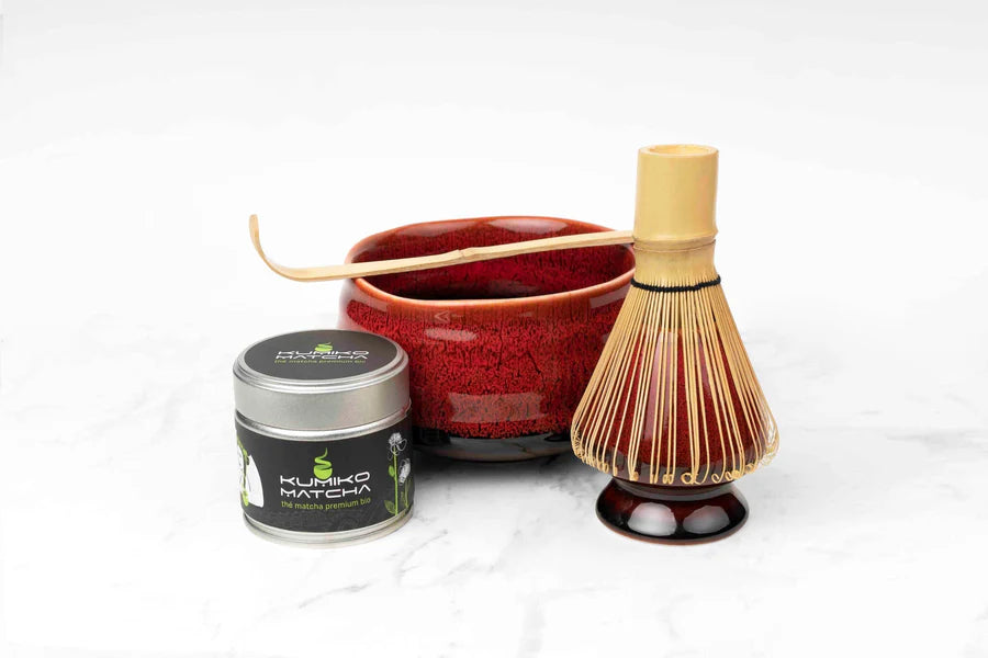 Bol Chawan traditionnel en porcelaine – Série « Érable Japonais » Kumiko Matcha