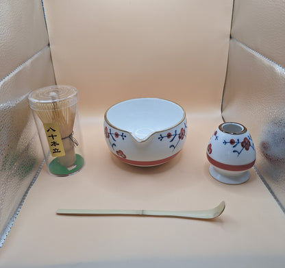 🌸🍃 “Ume no Hane” 梅の羽 – Plum Wings – Matcha Set