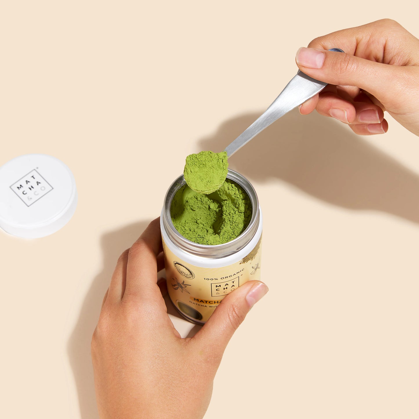 🍃 Poudre de Matcha Cérémonial Vanille Bio · Douceur & Équilibre · Matcha & Co