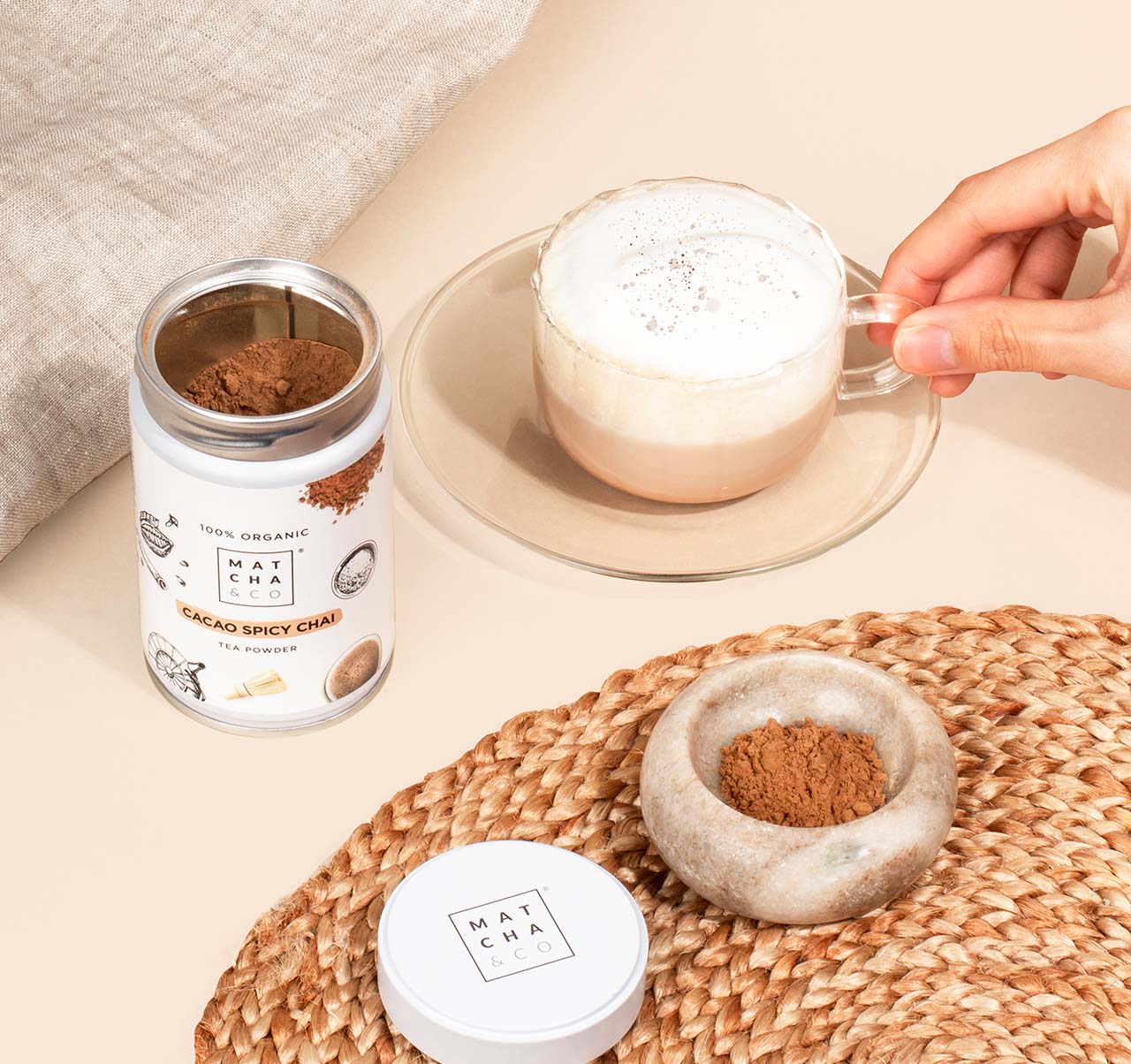 🍫🍂 Thé Chai au Cacao – Matcha&Co · 100 g · 100% Bio 🍂🍫