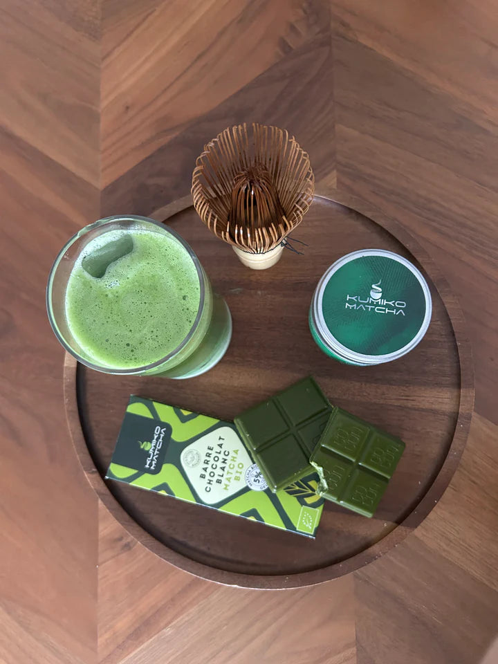🍫🌿 Barre Chocolat Blanc & Matcha Bio Okumidori 5% Snack d’exception –  Bio & vegan - Kumiko Matcha