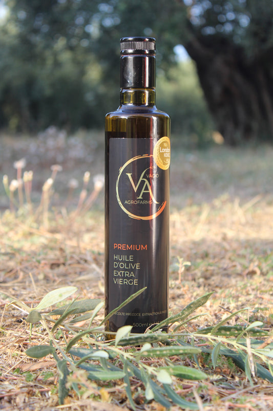 Vagio Agrofarmsđ
Huile dâolive Vierge Extra Premium â VariĂ©tĂ© Halkidiki âą 50 ml âą 500 ml