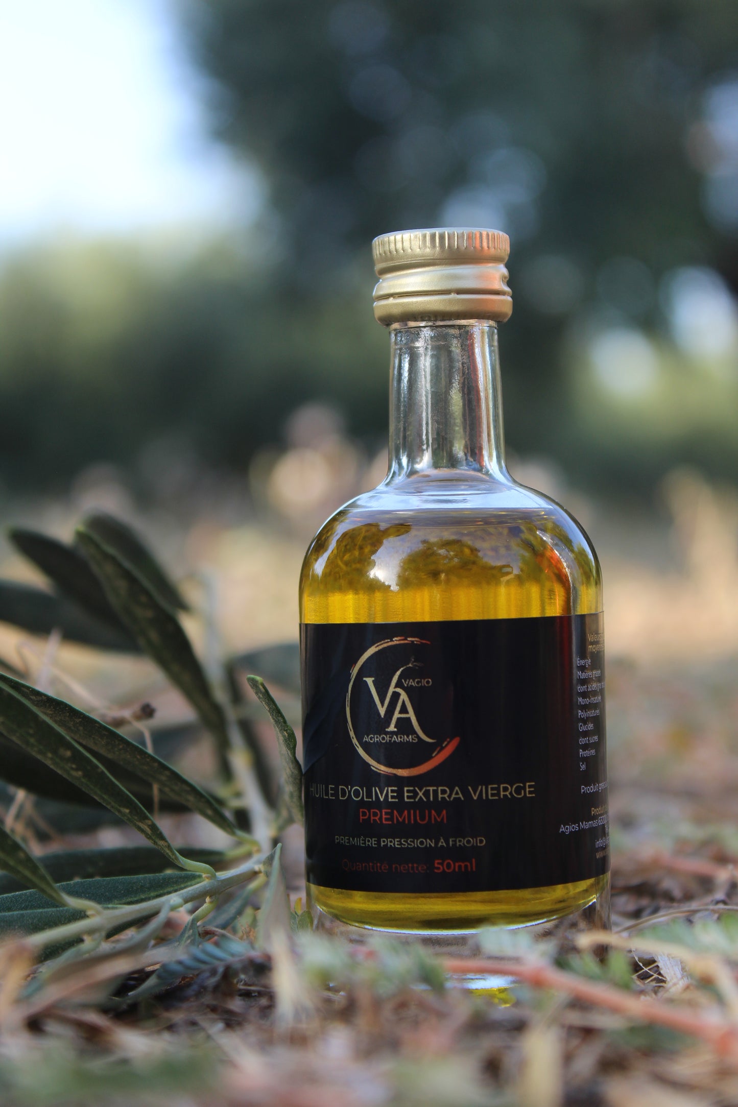 🏅 Premium Extra Virgin Olive Oil – Halkidiki Variety • 50 ml • 500 ml -