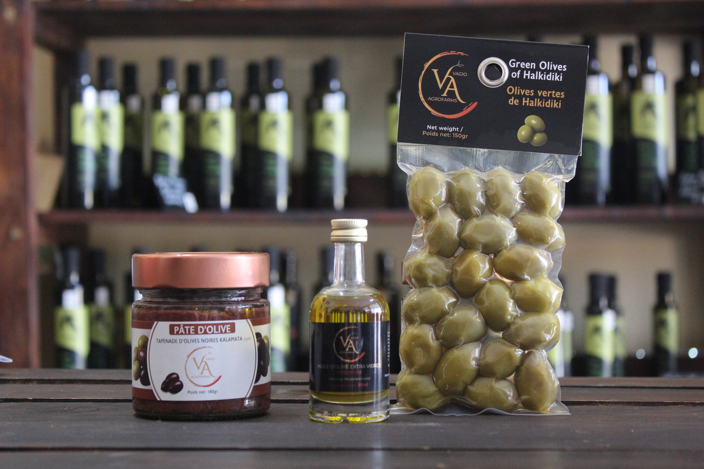 ✨  Χρυσή -Chrysi Set d'olive et d'Huile Vierge Extra Médaillé à offrir