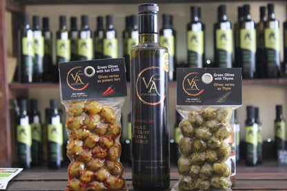 ✨  Χρυσή -Chrysi Set d'olive et d'Huile Vierge Extra Médaillé à offrir