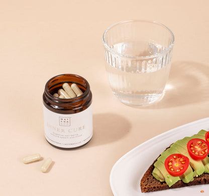 🌱 Inner Cure – Bien-être Digestif & Humeur
Probiotiques • Matcha Cérémonial • L-Tryptophane • Vitamine B6 - Matcha & Co