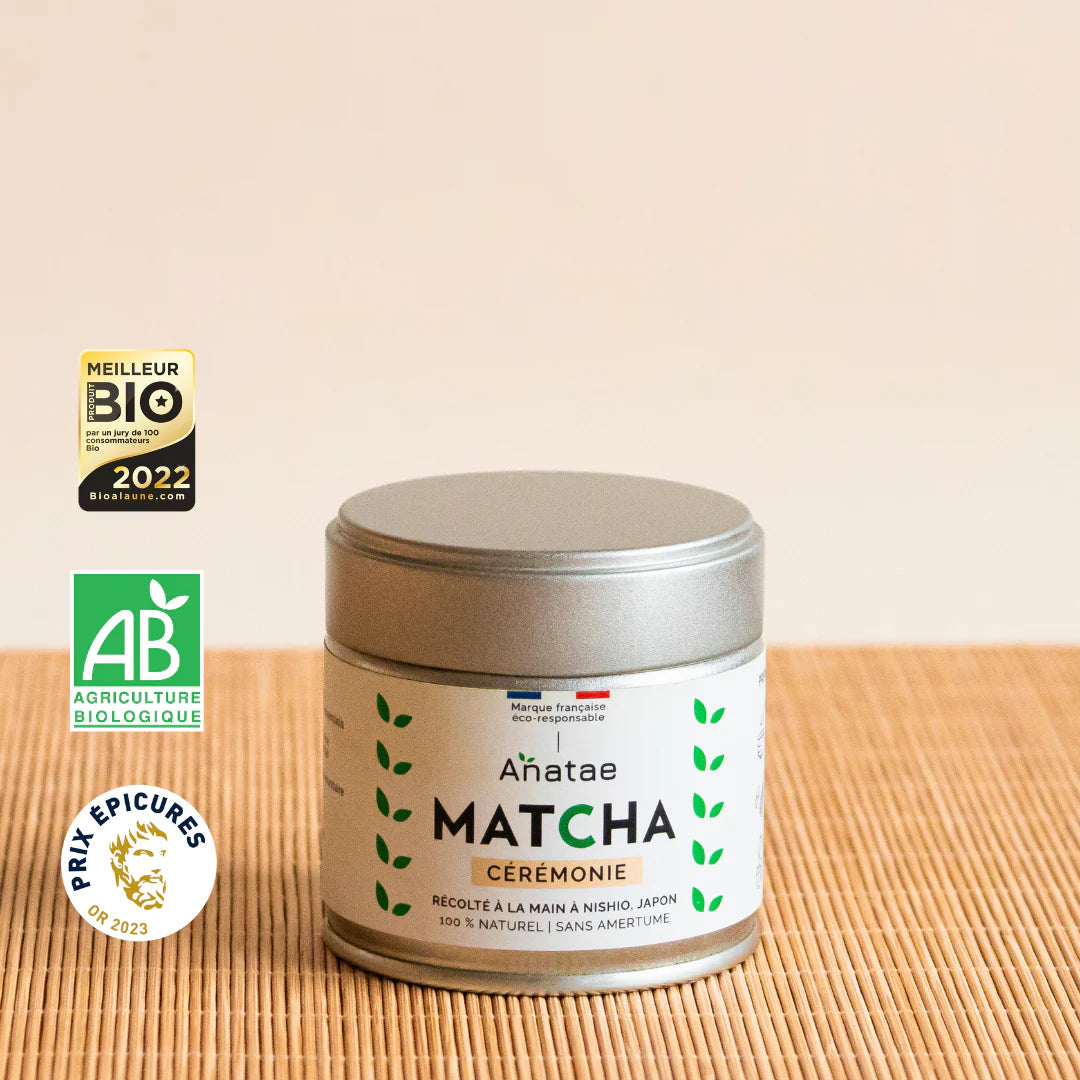 🌱✨ Thé Matcha Cérémonie Bio – Anatae | Origine Nishio (Aichi, Japon) 🏆 Élu Meilleur Produit Bio 2022